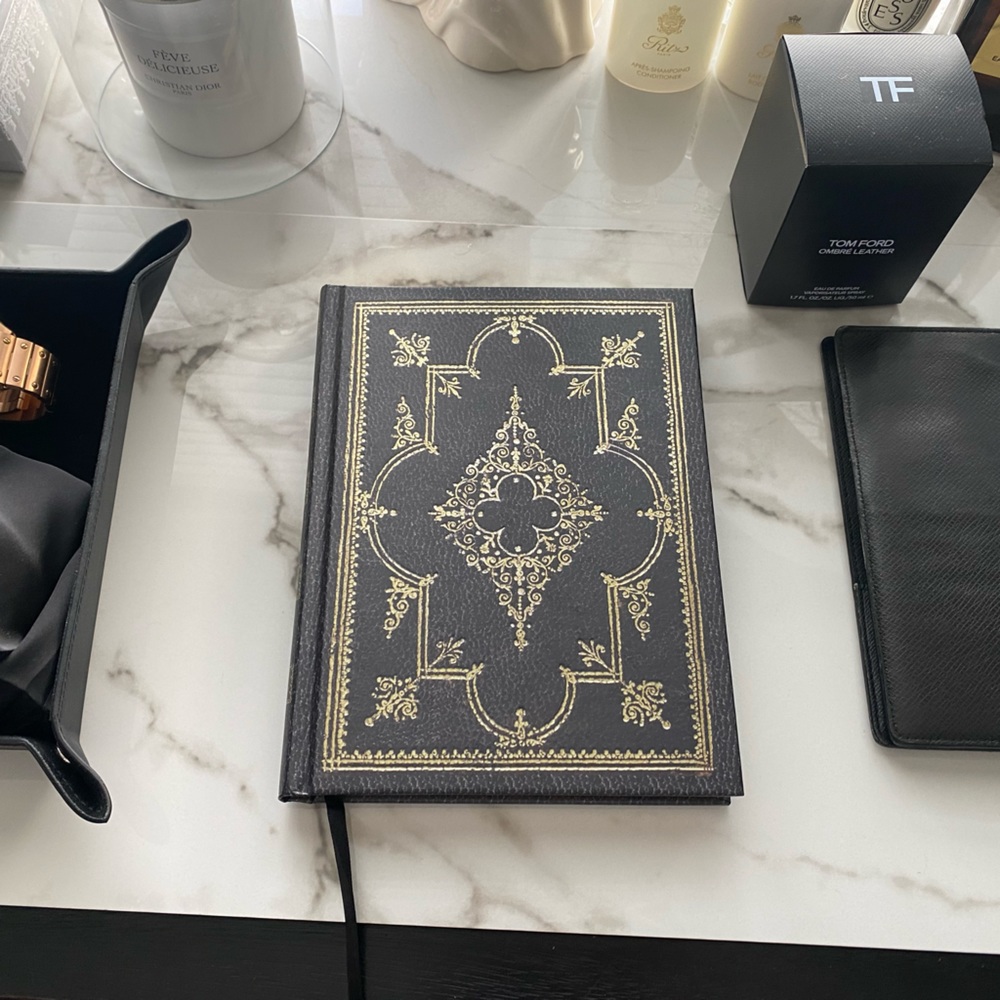 GOLD FOILED FRENCH MOTIF NOTEBOOK